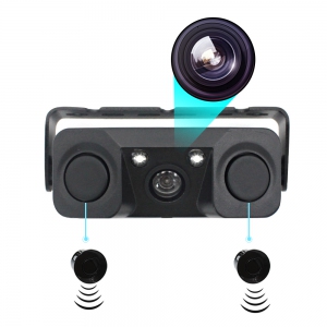 Parkovací kamera se 2 senzory/alarmy a nočním přísvitem - kabel/bezdrát